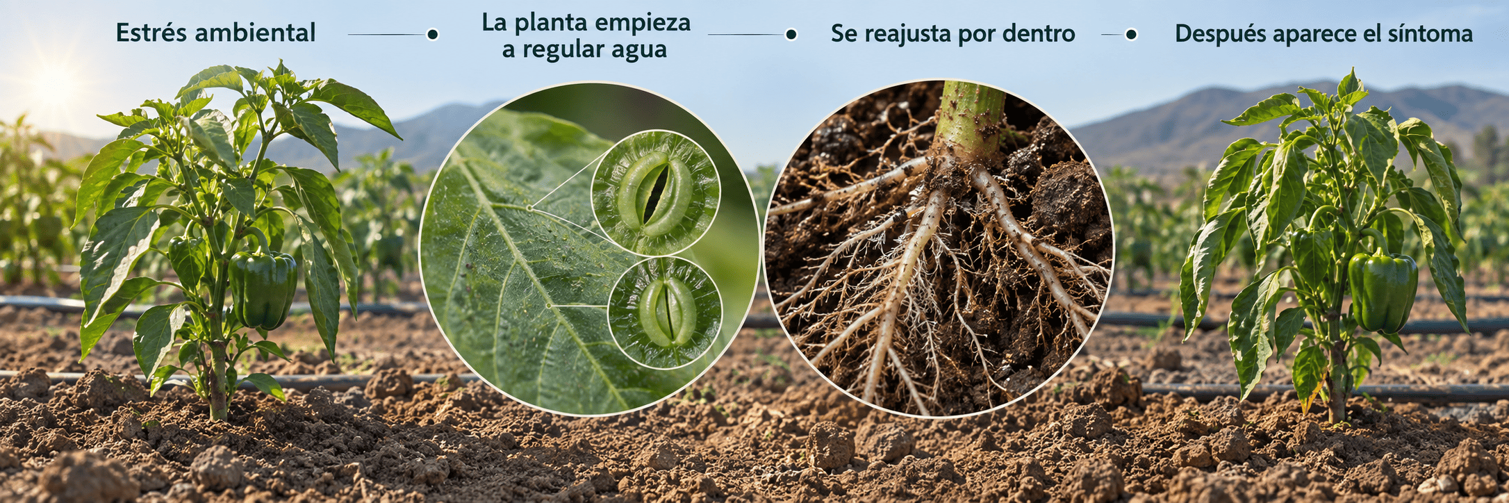 Secuencia de respuestas fisiológicas al estrés antes de los síntomas visibles